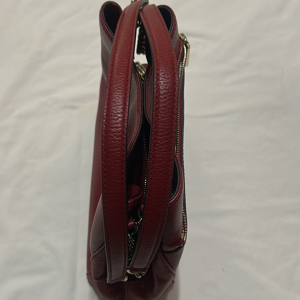 Karl Lagerfeld Red Genuine Leather Shoulder Bag - Picture 9 of 9